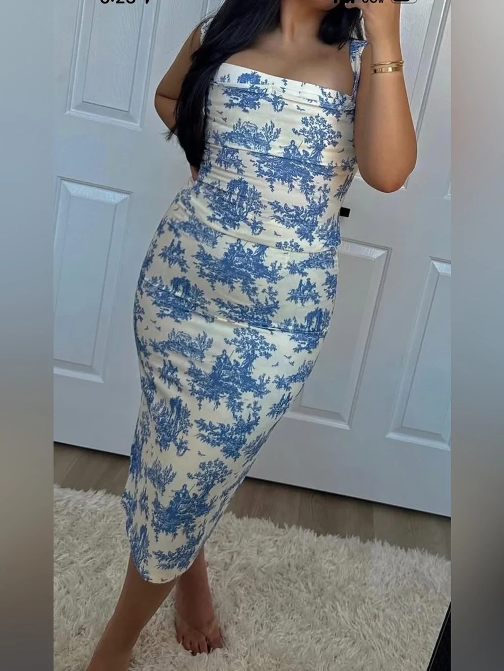 Miaou Blue Toile Corset Top & Skirt